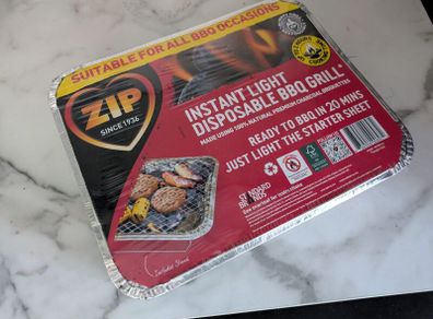 Instant disposable BBQ grill