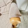 Babylo Milan Glider Armchair Chair With Ottoman Footstool - Natural Image 4