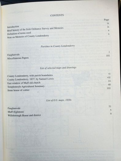 Parishes Of Of Co Derry X1v 1833-4,1836,2838. Ordinance Survey Of Memoirs Of Ireland.  First Edition Paperback In Good Condition.