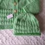 Hand Knit Baby Cardigan & Hat: 0-3 Months Image 3