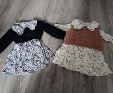Baby girl dresses w vests 9-12M