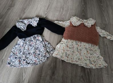 Baby girl dresses w vests 9-12M
