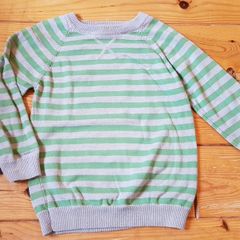 Age 5-6 Grey and Green Jumper