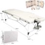 Portable Massage Bed Table - 3-Section Aluminum Foldable Beauty Couch for Reiki Therapy Treatment Salon Healing - Metal Headrest Support/with Carry Bag AVAILABLE IN WHITE AND BLACK (FREE SHIPPING) Image 5