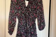 Brand new savida long sleeved floral mini dress