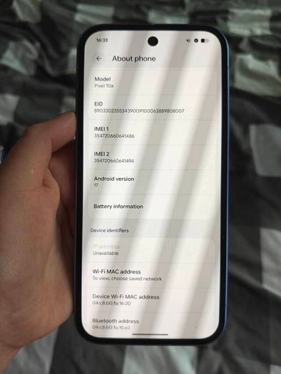 Google Pixel 10a 128GB Blue Like New