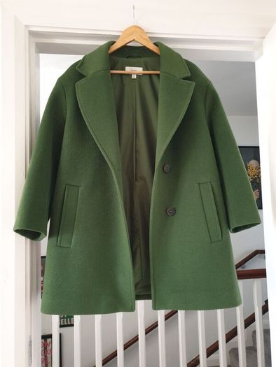 Marks & Spencer Green Coat Size Uk 16