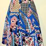 Blue and Pink A-Line Cotton Skirt from iBlues size 8 Image 2