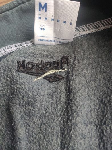 Reebok Classic Grey Half Zip Sweatshirt Big Back Logo Size M