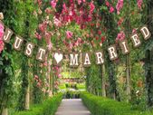 just married wedding banner sign wedding accessories