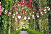 just married wedding banner sign wedding accessories