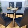 Table and 6 chairs black Image 2