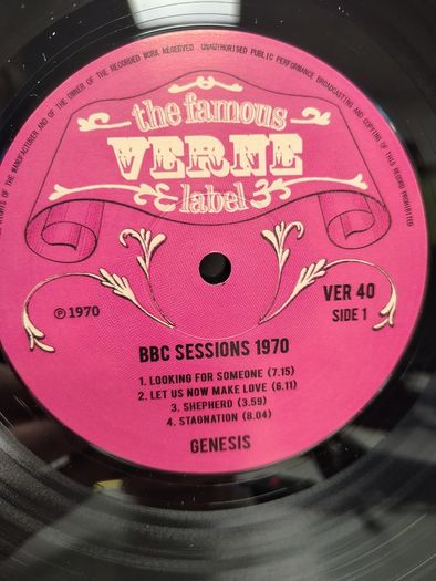 Genesis - BBC Sessions 1970 Vinyl LP (2021) Bootleg Series Prog Rock EX+