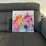 Zebra diamond picture on canvas Image 7