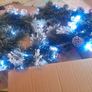 New in box light up christmas 6ft heavy flocked decorated garland with built in colour  changing lights Image 6