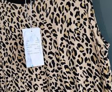 WAREHOUSE leopard print draw-string midi Sz 12 - Bnwt Rrp 55