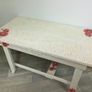 Upcycled crackled poppy table Image 3