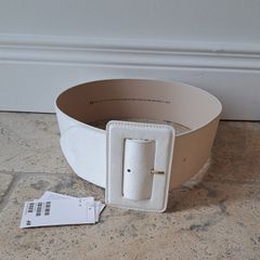 Suede belt (Off white/cream)