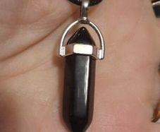 new black crystal necklace