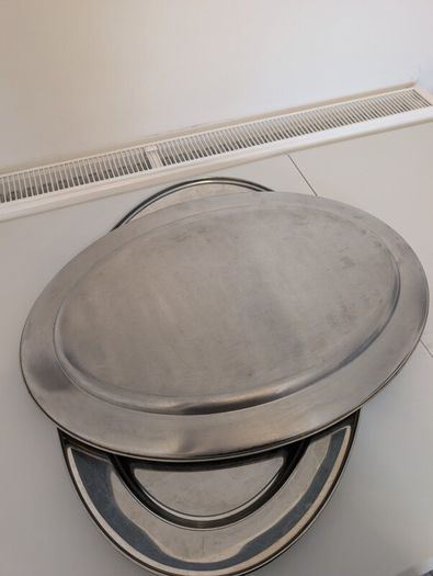 Stainless Steel Oval Serving Tray 65cm
