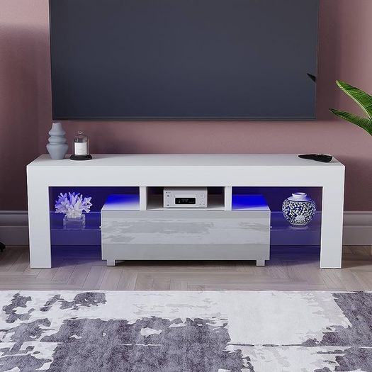 Modern Stylish Tv Cabinet With Led Lights Multiple Colours Available (free Postage)