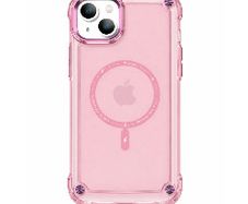 For Apple iPhone 15 Shockproof Bumber Magsafe Case Pink