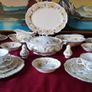 37 Piece Royal Albert September Song Gold Gilt Bone China Dinner Service / Set For 6 Person Setting Made In England Antique Rare And Hard To Find Image 4
