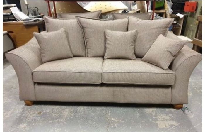 Newly recovered 4 seated  sofa with two chairs