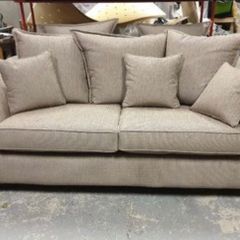 Newly recovered 4 seated  sofa with two chairs
