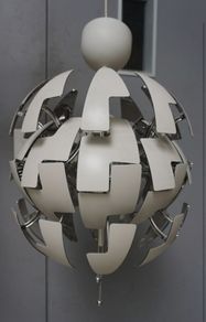 Light pendant Ikea ps 2014 white silver globe ceiling lamp 52 CM