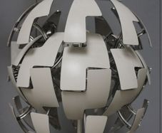 Light pendant Ikea ps 2014 white silver globe ceiling lamp 52 CM