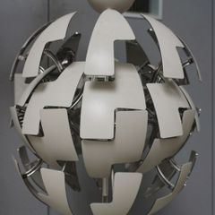 Light pendant Ikea ps 2014 white silver globe ceiling lamp 52 CM