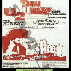 Thin Lizzy concert poster+ticket Slane Castle Co Meath Ireland 1981 Reprodution