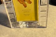 Marquis by Waterford photo frame features a distinctive cubic geometric pattern cut into clear crystal 3.5 x 5 inches,