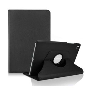 For Samsung Galaxy Tab A9 Tablet Case 360 Rotating PU Leather Cover - Black