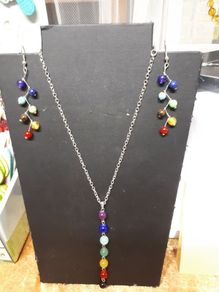 Chakra Necklace and Earing Set