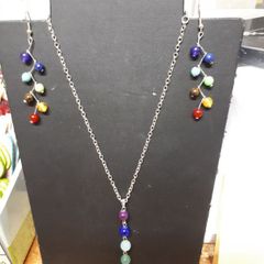 Chakra Necklace and Earing Set
