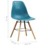 3 Piece Dining Set Plastic Turquoise Image 9