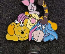 Winnie the pooh, pin back badge.