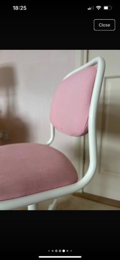 Kids ikea Orfjall pink office swivel chair