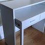 Modern white console table with drawers Image 5