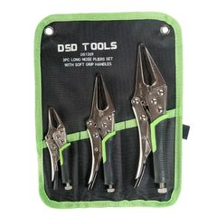 DSD TOOLS 3pc Long Nose Pliers Set With Soft Grip Handles