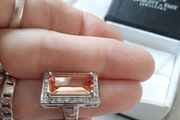 citrine silver colour ring from knight and day