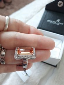 citrine silver colour ring from knight and day