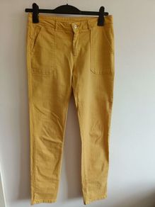 REIKO Paris Sandrine trousers in a rich autumn yellow.