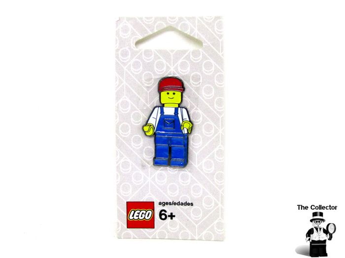 LEGO Minifigure Worker Blue Overalls and Red Cap Enamel Pin Badge Lego Group 2005 New  Lego Man Pin Badge Enamelled New Rare And Hard To Find From The Lego Group 2005