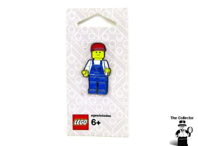 LEGO Minifigure Worker Blue Overalls and Red Cap Enamel Pin Badge Lego Group 2005 New  Lego Man Pin Badge Enamelled New Rare And Hard To Find From The Lego Group 2005