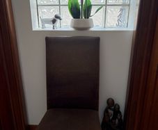 Free dining chairs x 6/8 - brown nubuck leather