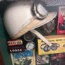 Vintage 1940s/1950s Motor-Racing Memorabilia Display in Deep Wooden Frame Image 6