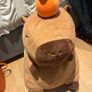 Giant Capybara Plush Toy with Turtle Backpack & Orange Image 4